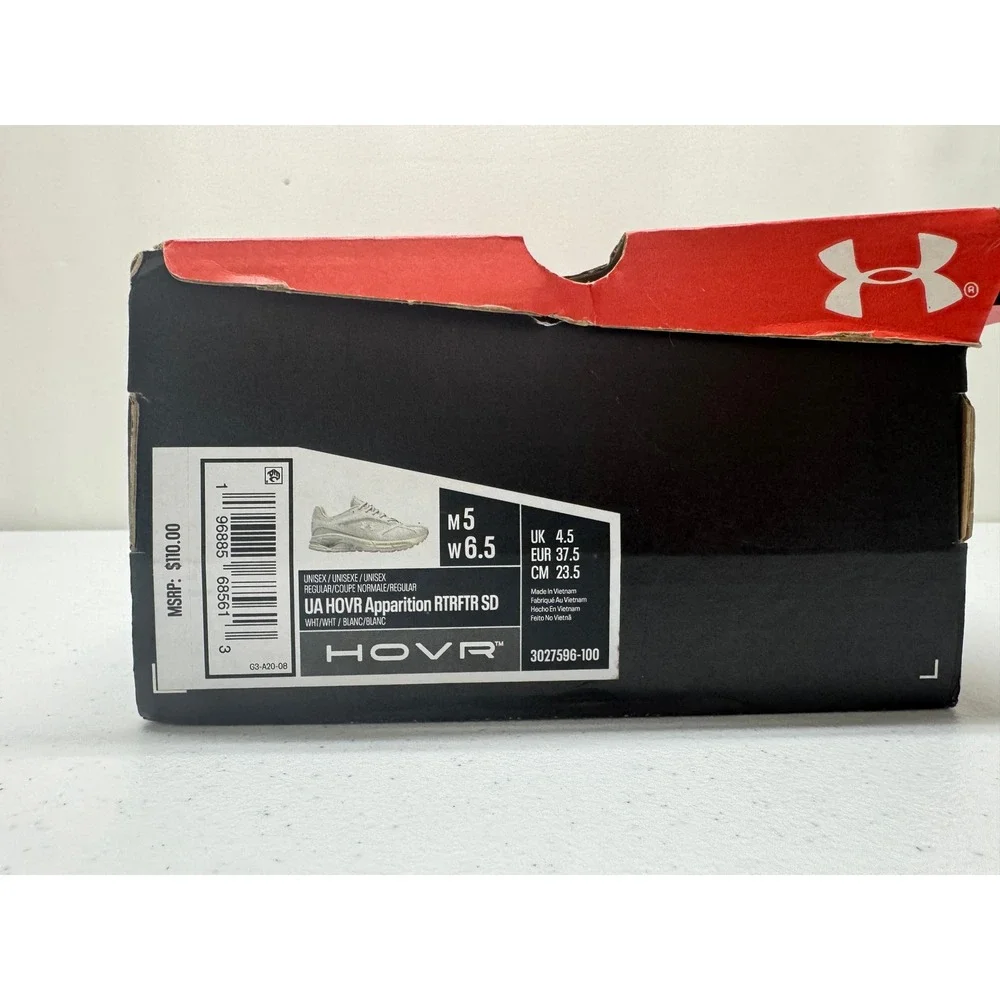 Under Armour Sneakers Women 6.5 White HOVR Apparition RTRFTR SD Breathable Mesh